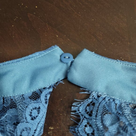 Lulu's Womens S Dress Truly Stunning Slate Blue Skater Dress‎ NWT I9D1437 - Picture 12 of 12